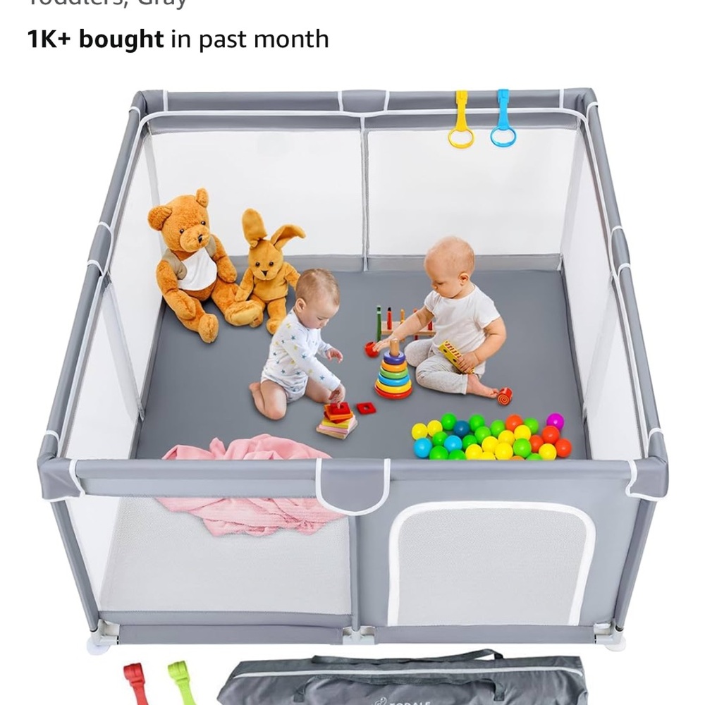 Gray Baby Playpen